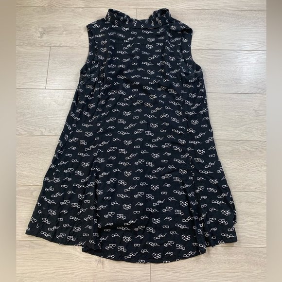 Anthropologie 11.1 Thylo Percy Black & White Glasses Print Tunic Top - Picture 3 of 10